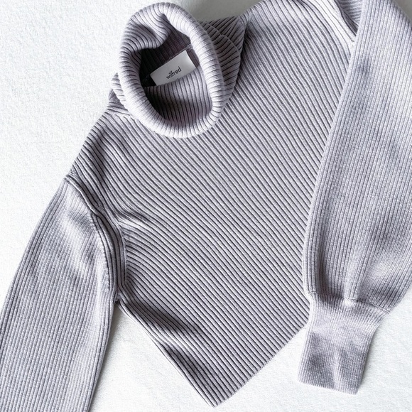 WILFRED Ribbed Crop Turtleneck Sweater - Picture 10 of 12